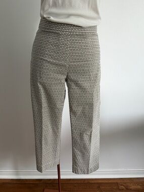 Vex- Tan and White Polkat Dot Slip-on Capri